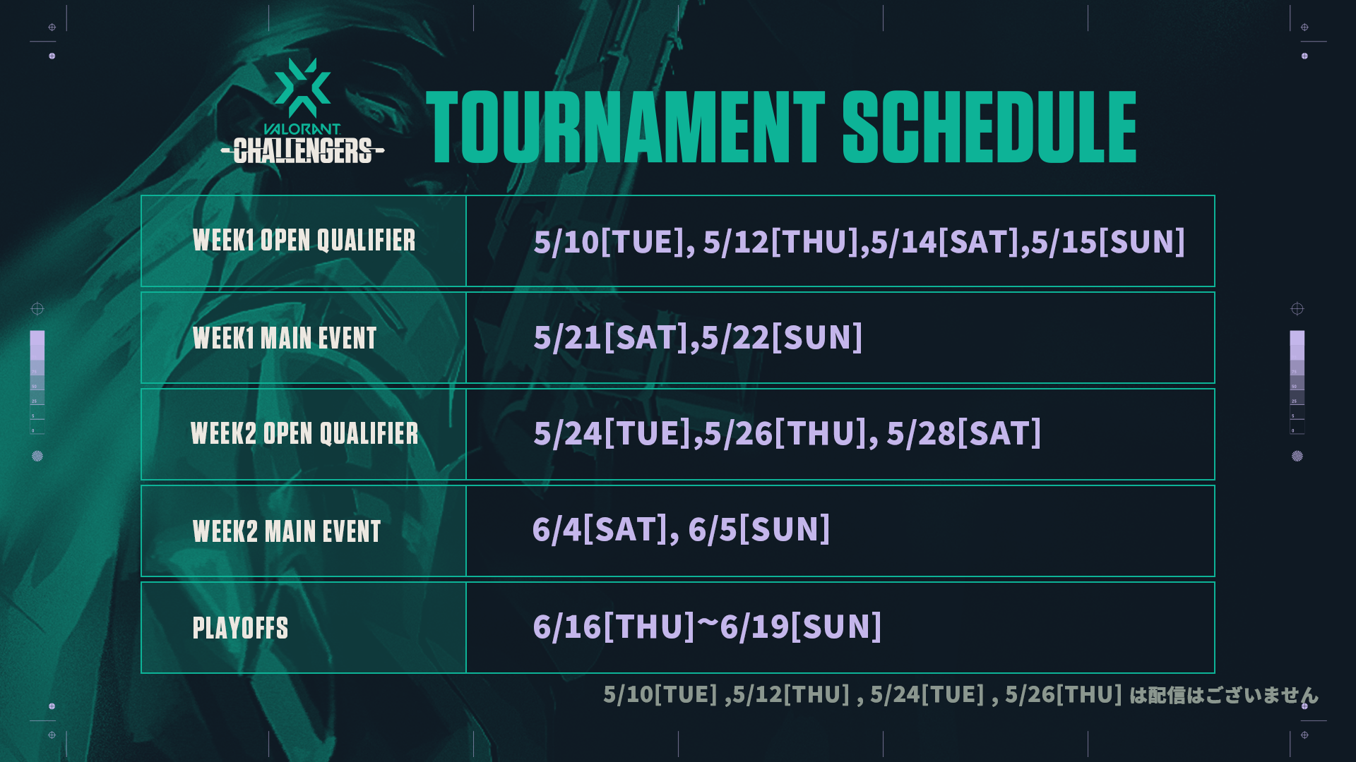 VCT Challengers Japan スケジュール