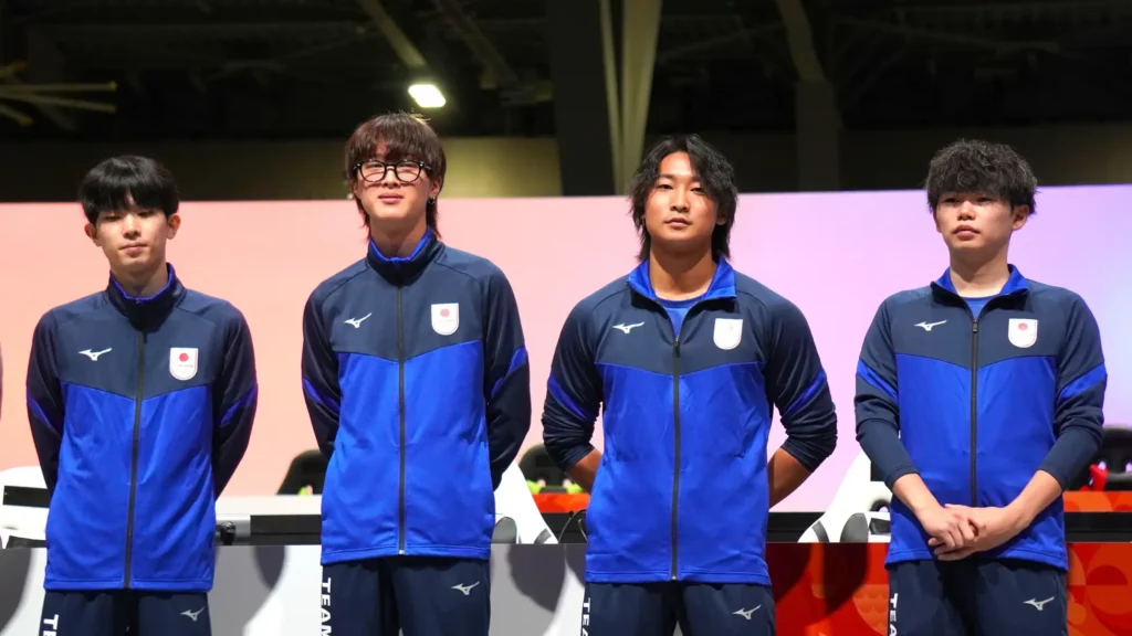 アジア競技大会、PUBG Mobile、日本代表、足立登馬選手、石川知輝選手、大橋乃輔選手、正田哲仙選手、田頭永伍選手、9位。